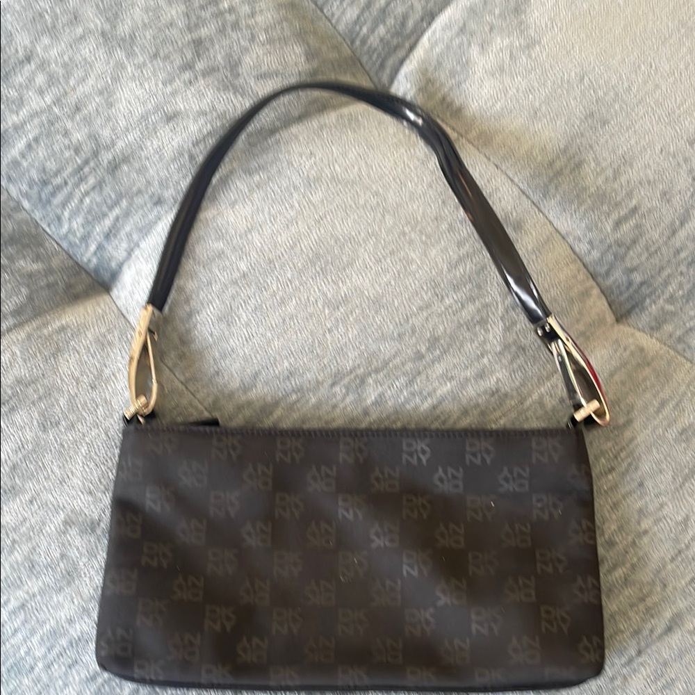 DKNY Black Shoulder Bag with Silver Hardware